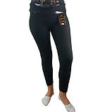 Лосини жіночі зимові брюками на хутрі зі вставками на поясі Jujube чорні розмір S (маломерят) 30032167, фото 4