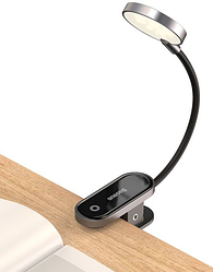 Сенсорна лампа з прищіпкою з гнучкою ніжкою для читання BASEUS Mini Clip Lamp Чорний