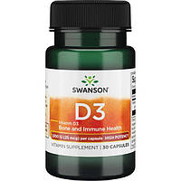 Вітамін Д3, Vitamin D3, Swanson, 1000 МО, 30 капсул