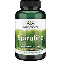 Спирулина, Spirulina, Swanson, 500 мг, 180 таблеток