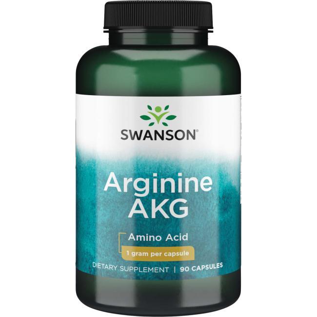 Аргинин Альфа-кетоглутарат, Arginine AKG, Swanson, 1000 мг, 90 капсул ...