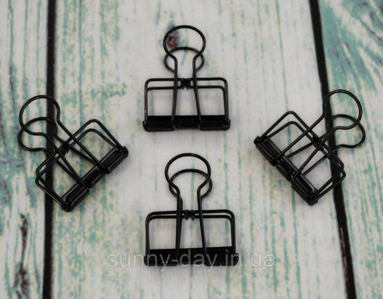 Біндер металевий 5,5х3х1см колір - чорний, фото 1