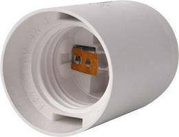Патрон пластиковий Е27, білий (e.lamp socket.E27.pl.white), E.NEXT (s9100017)