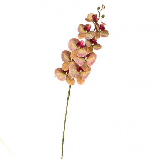 Штучна орхідея 106 см жовто-рожева (силікон)