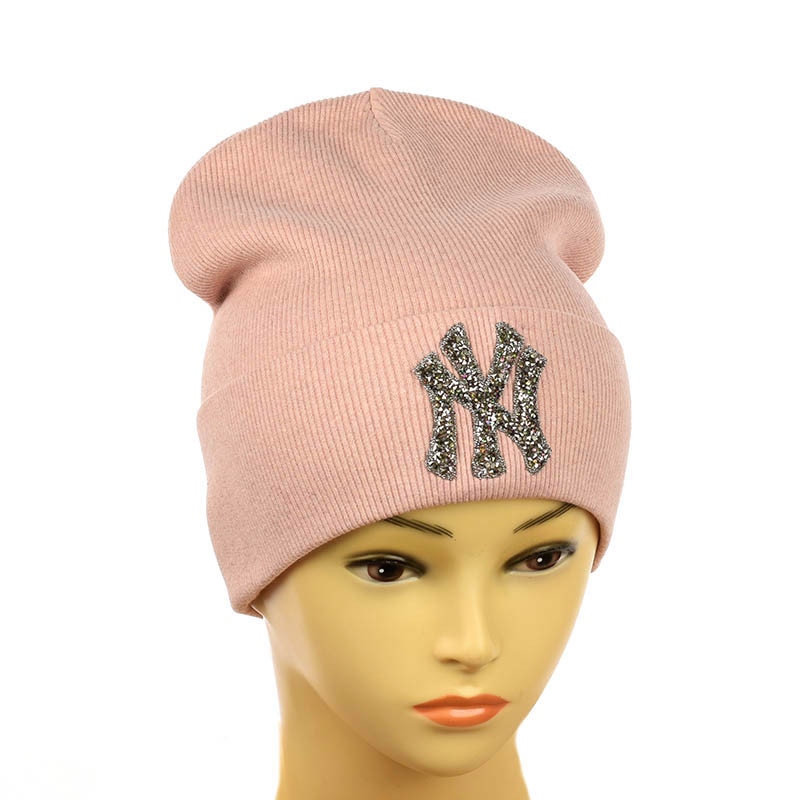 Молодіжна шапка "NewYork" пудра