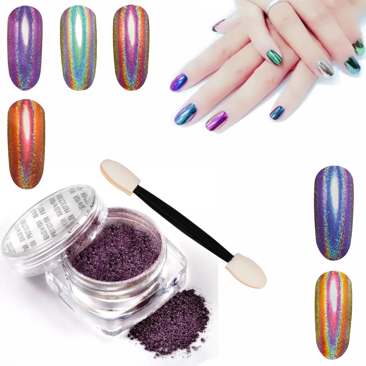 Втирка голограма Peacock Powder