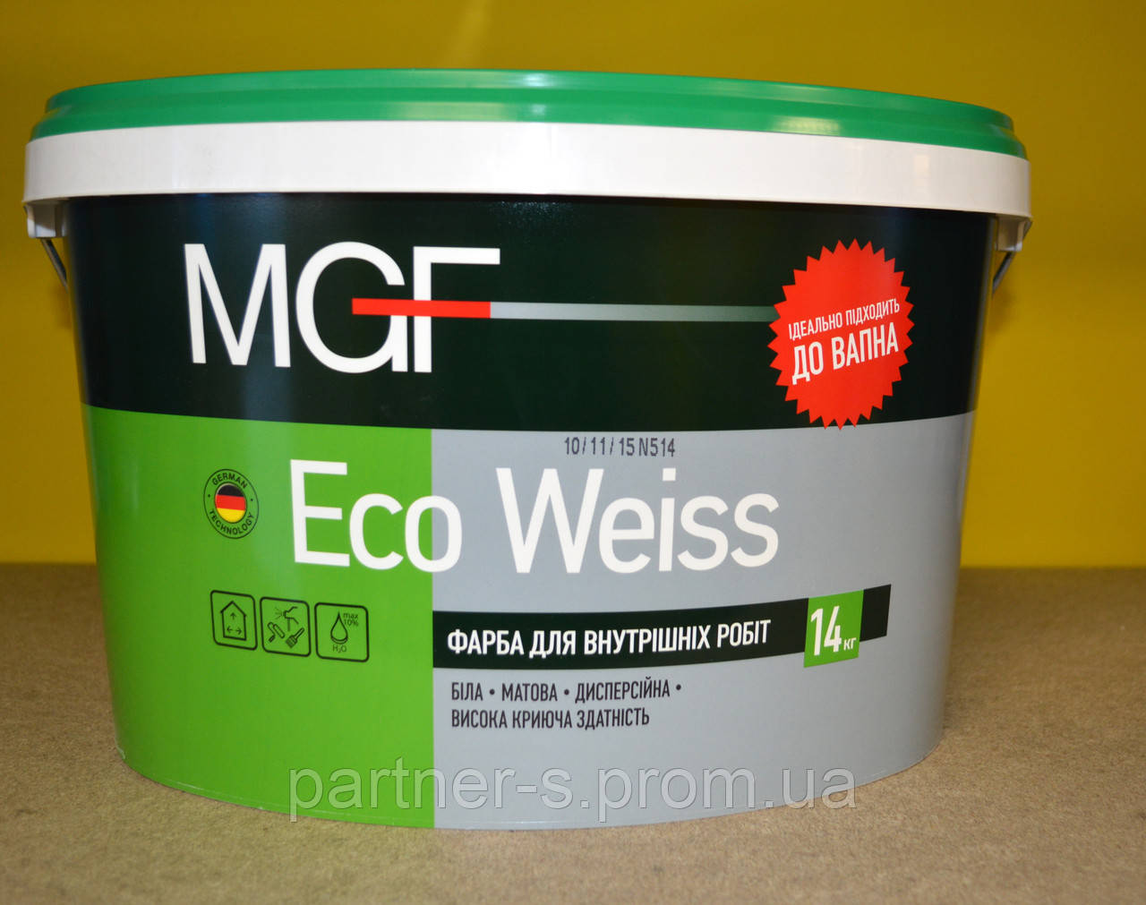 Фарба для внутрішніх робіт Eco Weiss MGF ( 14 кг)