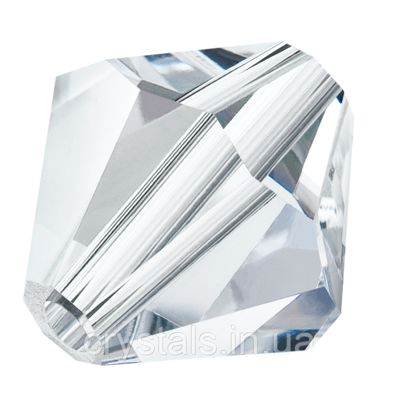 Кришталеві біконуси Preciosa (Чехія) 3 мм Crystal 2-й сорт