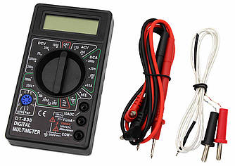 Мультиметр DT-838 (Тестер), типи вимірювань — DCV, ACV, DCA, ACA, Ом, Звуковий продзвінок, Температур