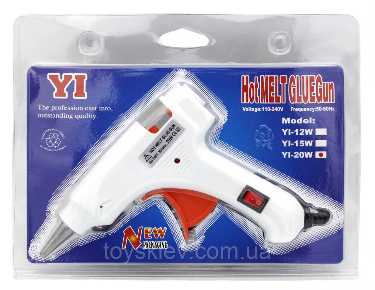 Клейовий пістолет Wild Wolf YL-20W 20W під тонкі 7 мм клейові стрижні