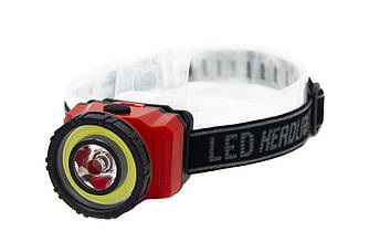 Ліхтар налобний T838 WD306/3R3xAAA/ 3WxCOB-1WxLED/ Кріплення на голову