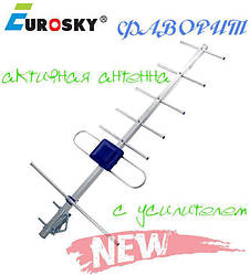 Антена зовнішня з підсилювачем EUROSKY ФАВІТ 5v — 23dB