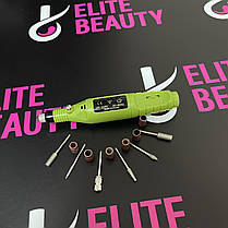 Маленький фрезер з насадками 9 Вт зелена, фото 3