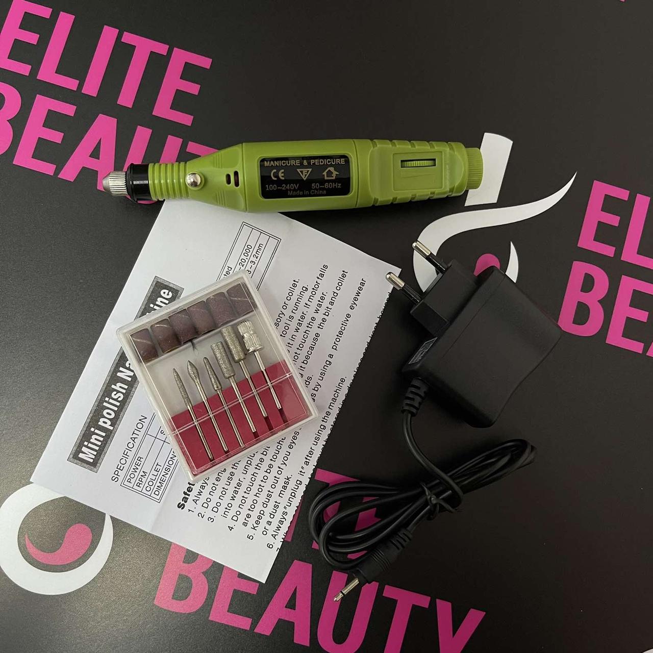 Маленький фрезер з насадками 9 Вт зелена