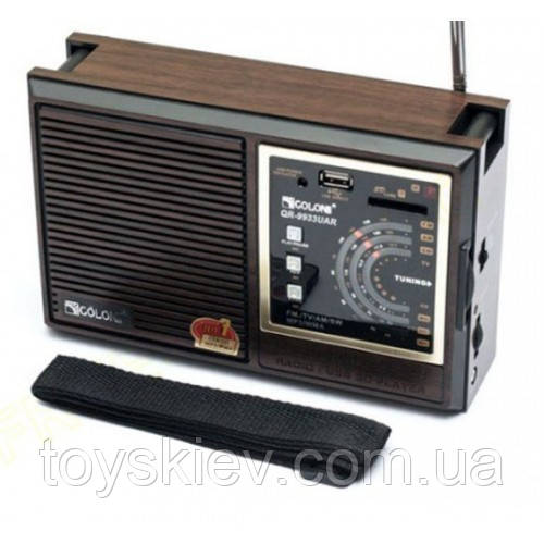 Радіоприймач Golon RX-9933UAR акумуляторний, USB/SD програвач