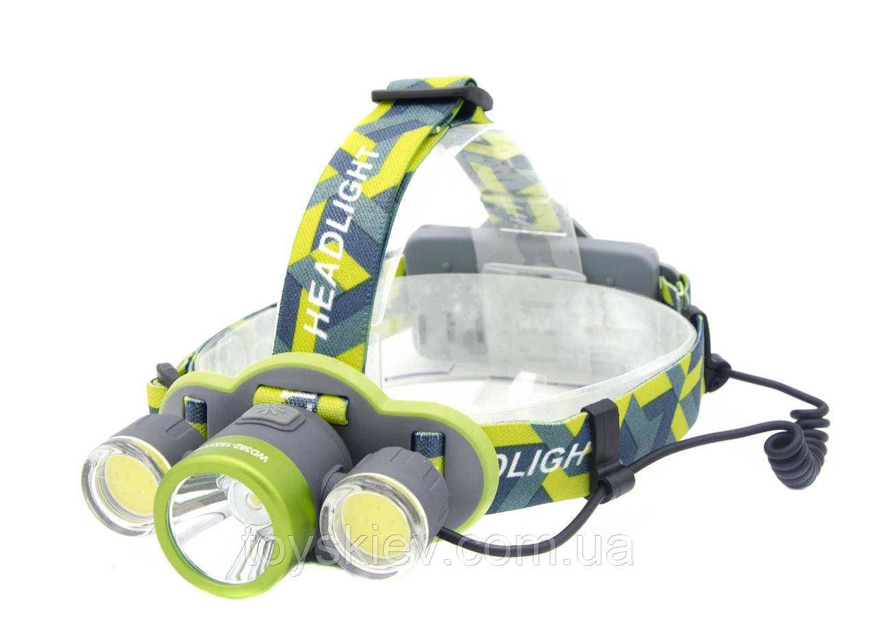 Ліхтар налобний RB125/Акк./1xT6 2 XPE/ ЗП MicroUSB, фото 1