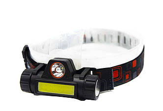 Ліхтар налобний BL-8101/BL-872/Акк./LED+COB/MicroUSB/