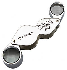 Кишенькова ювелірна лупа у футлярі 10 і 20-кратна MG22181
