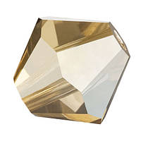 Кришталеві біконуси Preciosa (Чехія) 3 мм Crystal Golden Flare