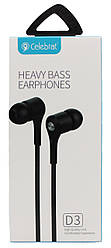 Вакуумні навушники-гарнітура Celebrat D3