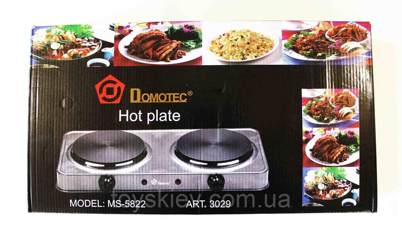 Електрична плитка двокомфорна/Дискова/Domotec MS-5822