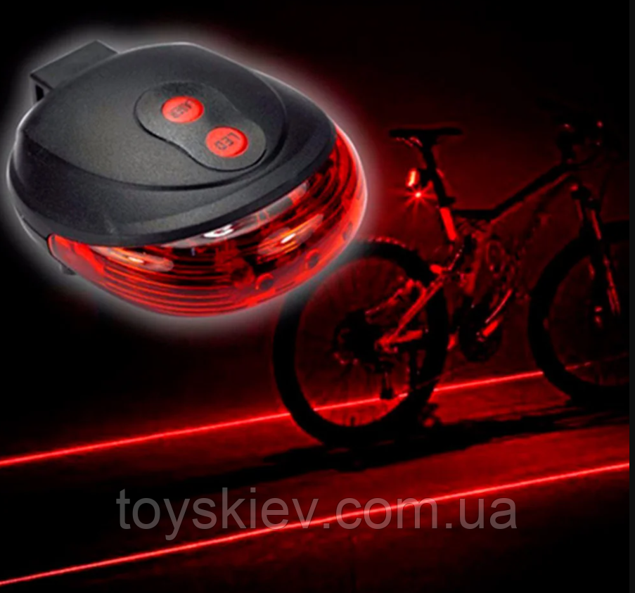 Ліхтарик велосипедний BL-118 BIKE LIGHT+LASER / 2064, фото 1