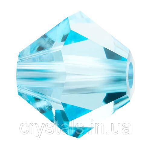 Кришталеві біконуси Preciosa (Чехія) 6 мм Aqua Bohemica