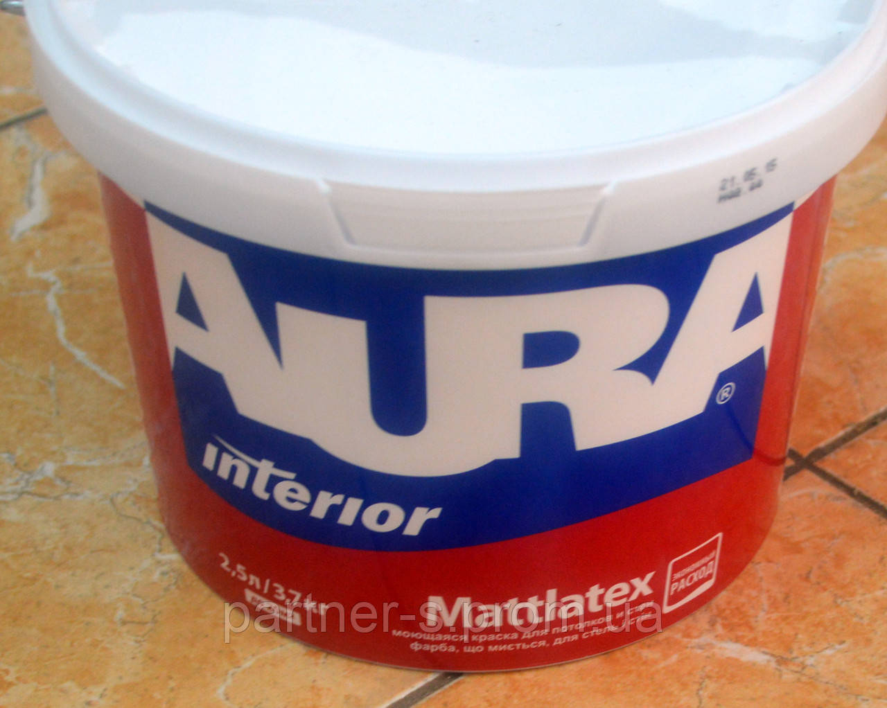  Високоякісна вододисперсійна фарба для стель і стін Mattlatex AURA (2,5 л/ 3,7 кг)