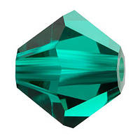 Хрустальные биконусы Preciosa (Чехия) 3 мм Emerald