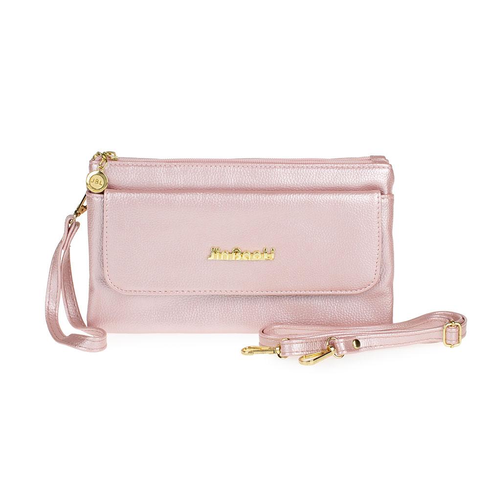 Жіноча сумочка через плече JBL рожевий перламутр, фото 1