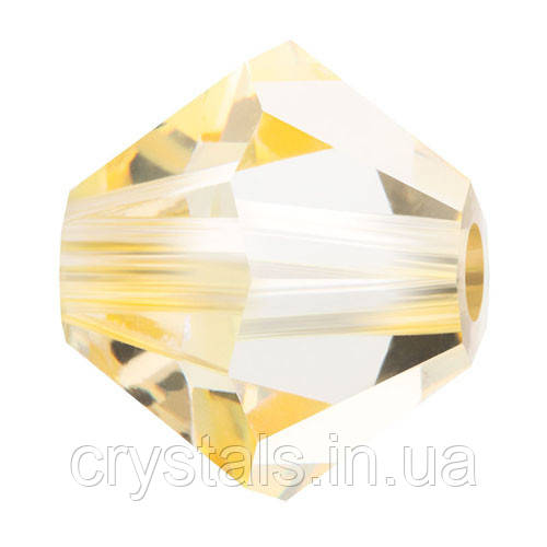 Кришталеві біконуси Crystal з покриттям Preciosa (Чехія) 4 мм, Crystal Blond Flare