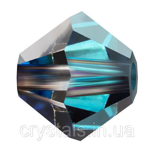 Кришталеві біконуси Preciosa (Чехія) 4 мм Crystal Bermuda Blue