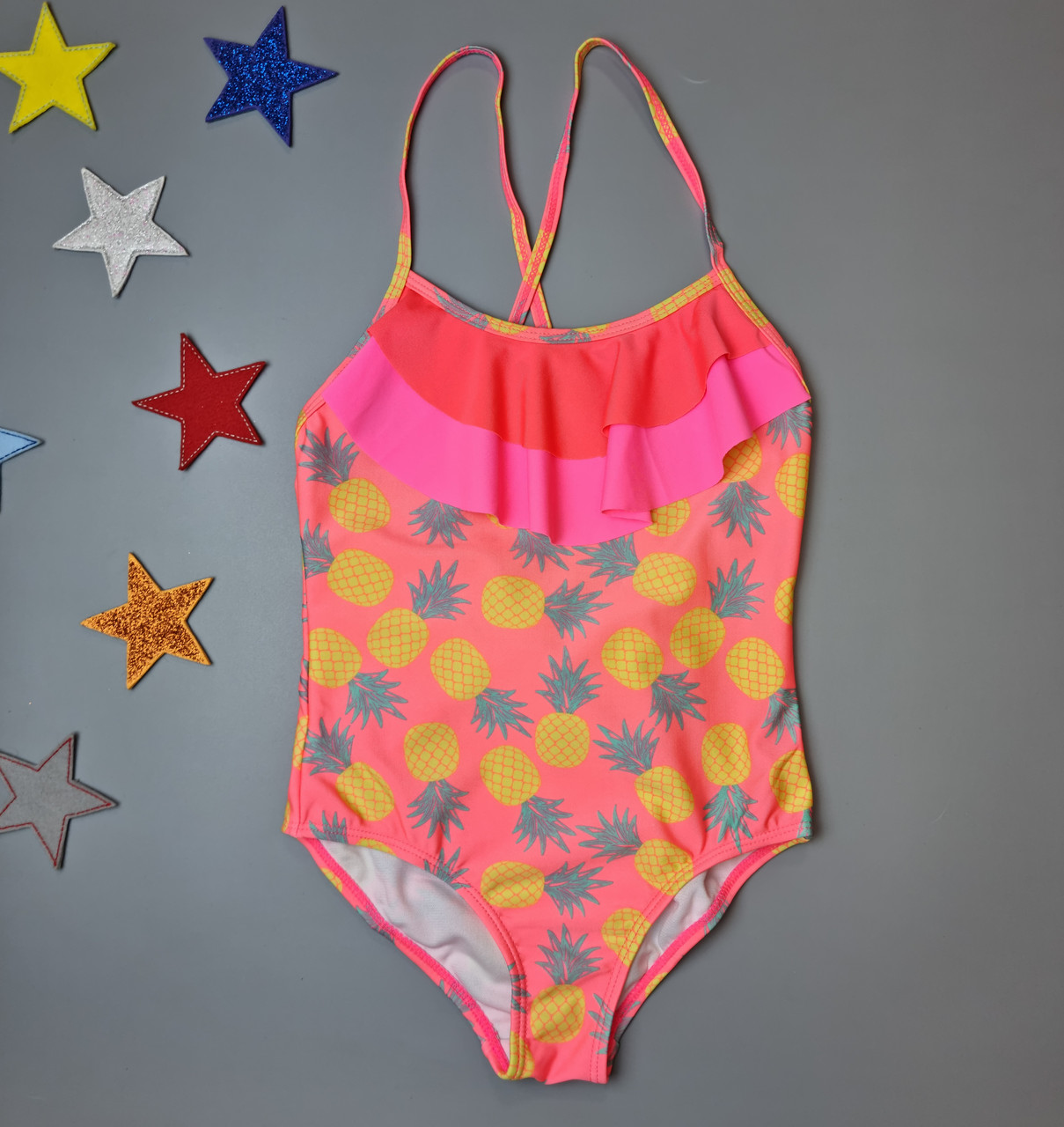 Купальник "Ананасики" для дівчинки. 4-5 років, фото 1