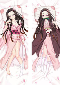 Дакімакура 150х50 см Камадо Незуко Клинок Розсікаючий Демонів Kamado Nezuko Подушка зі знімною навол