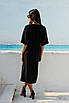 Чорне приталене літнє плаття міді, фото 7