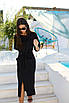 Чорне приталене літнє плаття міді, фото 5