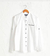 Белая мужская рубашка LC Waikiki / ЛС Вайкики, воротник-стойка