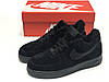 Кросівки чоловічі зимові Nike Air Force Winter Black Кросівки чоловічі Найк Аір Форс чорні з хутром, фото 7