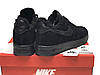 Кросівки чоловічі зимові Nike Air Force Winter Black Кросівки чоловічі Найк Аір Форс чорні з хутром, фото 9