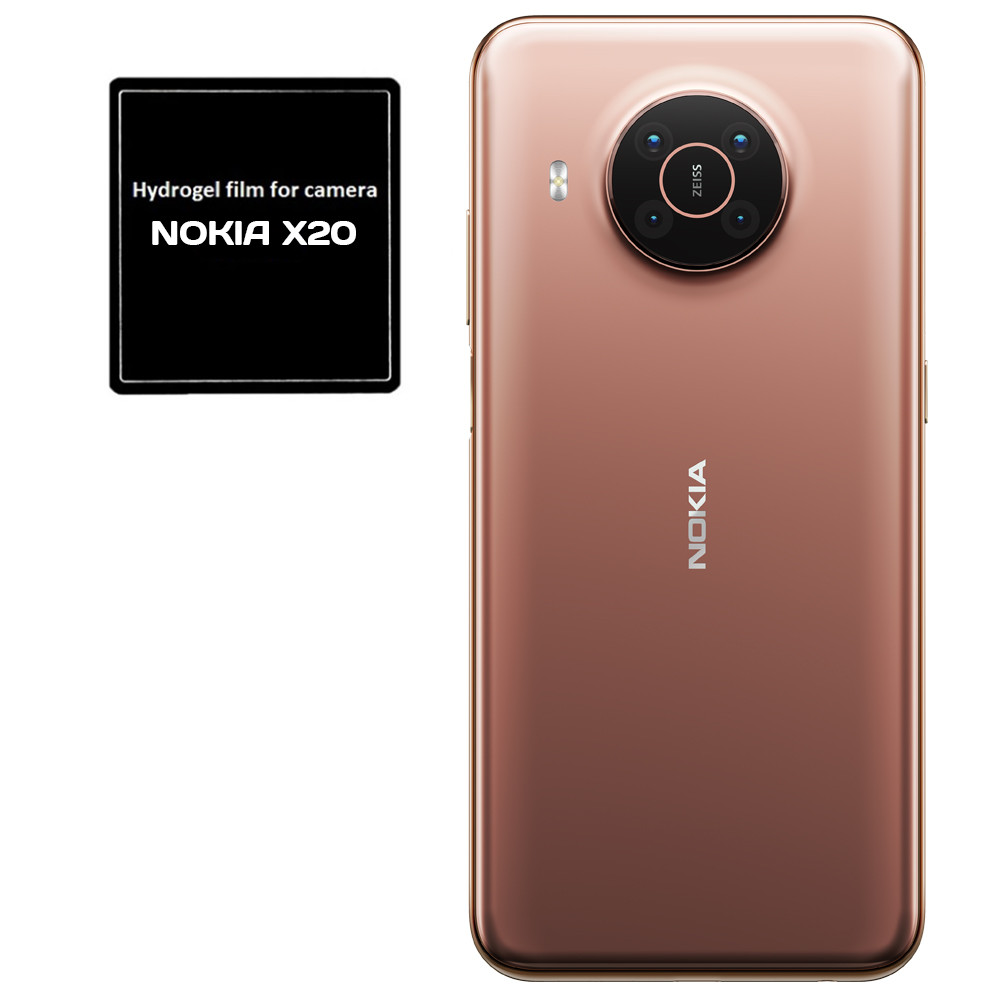 Протиударна гідрогелева плівка Hydrogel Film для Nokia X20 на камеру 3шт, Transparent, фото 1