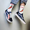 Жіночі та Чоловічі кеди Vans Old Skool Blue White кросівки Ванс Олд Скул синьо-білі Унісекс, фото 11