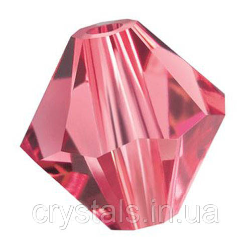 Кришталеві біконуси Preciosa (Чехія) 4 мм Indian Pink