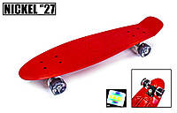 Penny Board Nickel 27" "RED" Светящиеся колеса | Пенни борд большой (39956868)