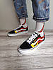 Молодіжні кеди Vans Old Skool Flame Ванс Олд Скул жіночі з принтом полум'я бавовна замша, фото 9