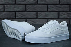 Жіночі кеди Vans Old Skool White Взуття Ванс Олд Скул білі повсякденні текстиль весна літо, фото 4
