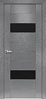 Двері міжкімнатні Новий Стиль Колекція Орни-X Женева, Скло Чорне, X-Сірий