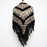 Шаль з норки, норкова накидка,норковий хустку, фото 4