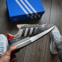 Чоловічі кросівки Adidas ZX 500 RM Gray Адідас ЗК 500 сірі замшеві сітка замш В'єтнам, фото 5