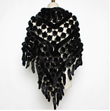 Норкова шаль чорна, норкова хустка, фото 6