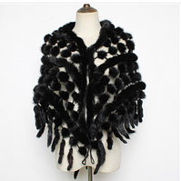 Норкова шаль чорна, норкова хустка